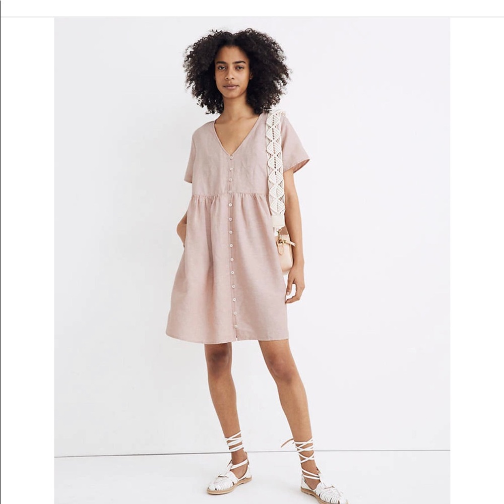 🎉✨HP✨🎉Made all V-neck button front mini dress